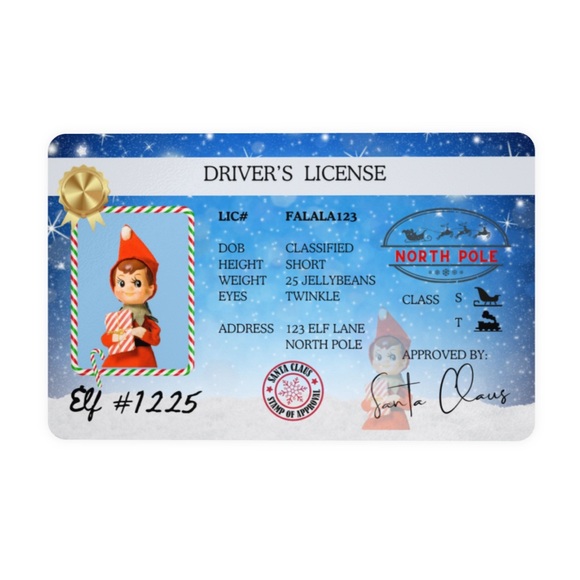 NEW: Elf On A Shelf Driver License Novelty Card - Picture 5 of 6